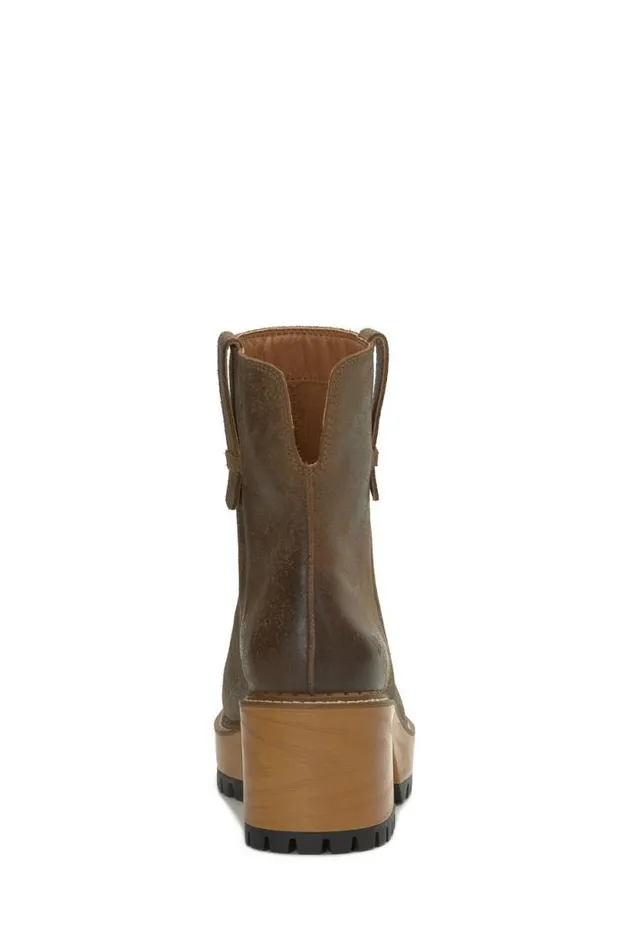 Lucky Brand Rhoslyn Lug Boot Open Brownrust Women Shoes