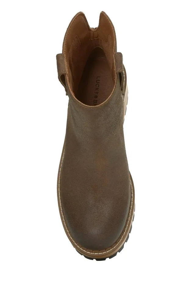 Lucky Brand Rhoslyn Lug Boot Open Brownrust Women Shoes