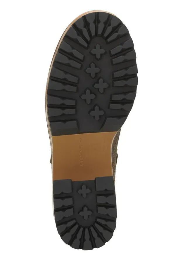 Lucky Brand Rhoslyn Lug Boot Open Brownrust Women Shoes