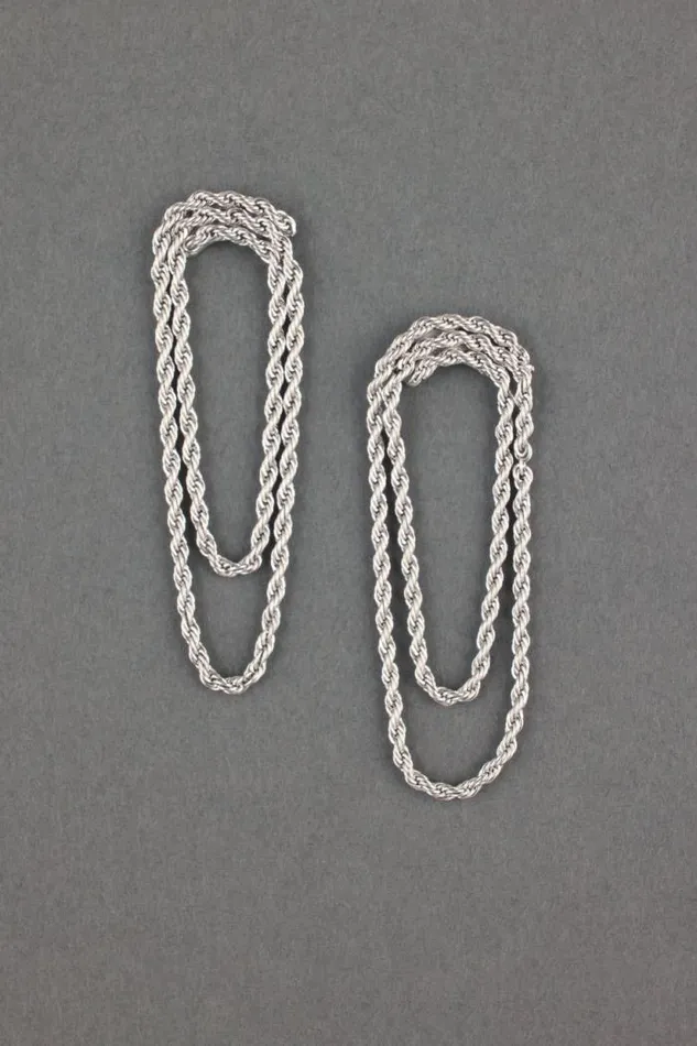 Lucky Brand Rope Stud Earring Silver Women Jewelry