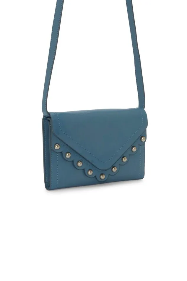 Lucky Brand Ruth Scalloped Crossbody Bag Open Blueturquoise Women Handbags