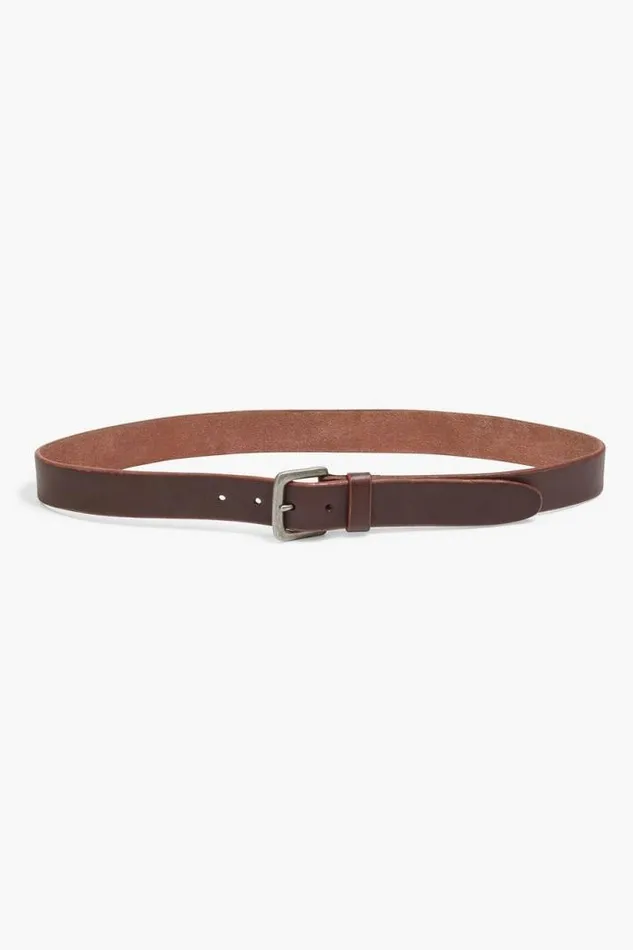 Lucky Brand Santa Fe Leather Belt Medium Brown Men Belts