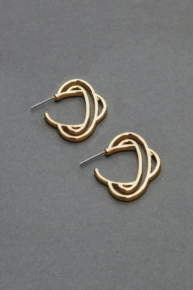 Lucky Brand Saturn Earring Gold Women Jewelry