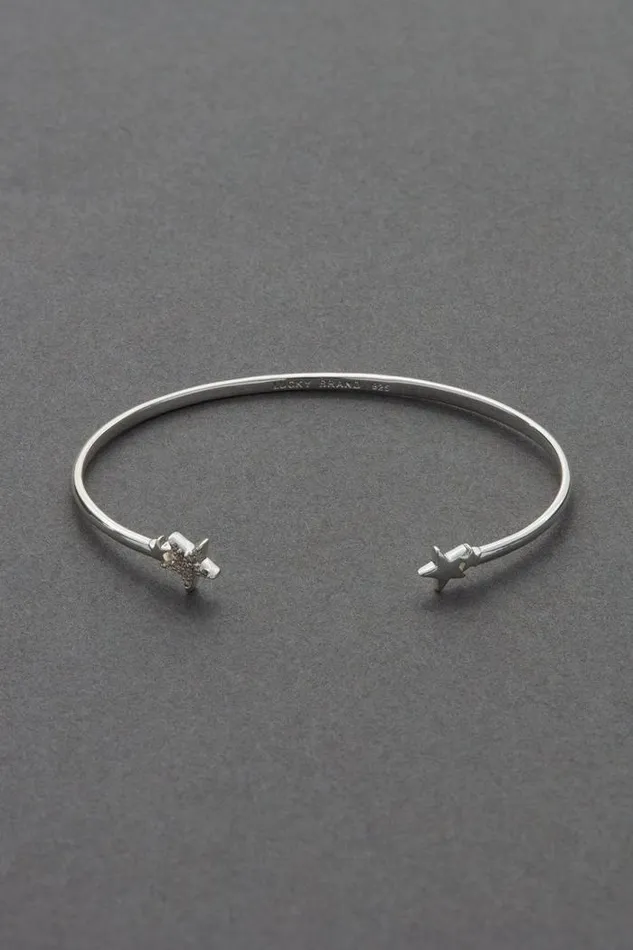 Lucky Brand Sterling Sliver Star Cuff Silver Women Jewelry