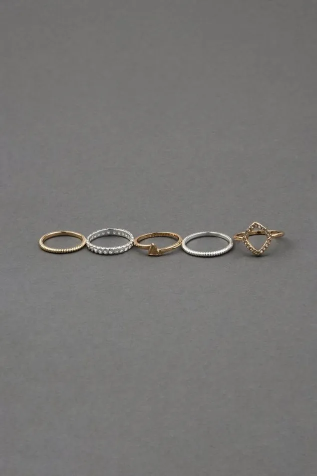 Lucky Brand Two Tone Ring Stack Two Tone Women Jewelry