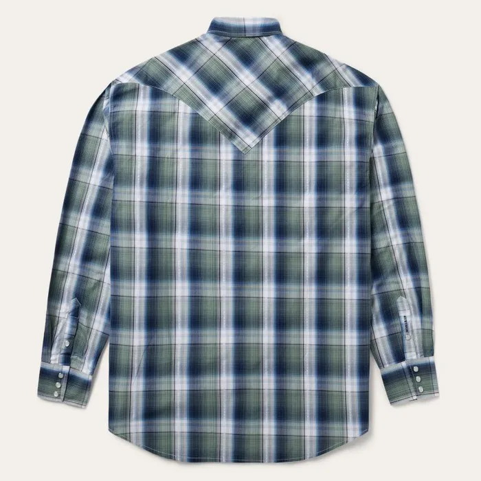 Lucky Diamond Plaid Western Shirt Green Men Stetson Classic Cut