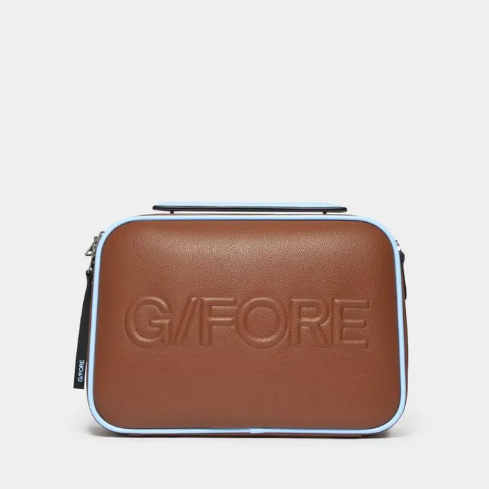 Luggage and Bags MenWomen GFORE LTD RELEASE EMBOSSED SMALL SUITCASE Espresso