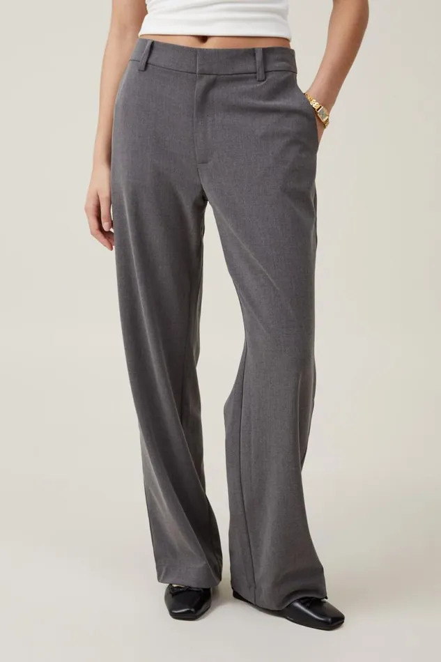 Luis Suiting Pant Charcoal Women Cotton On Pants