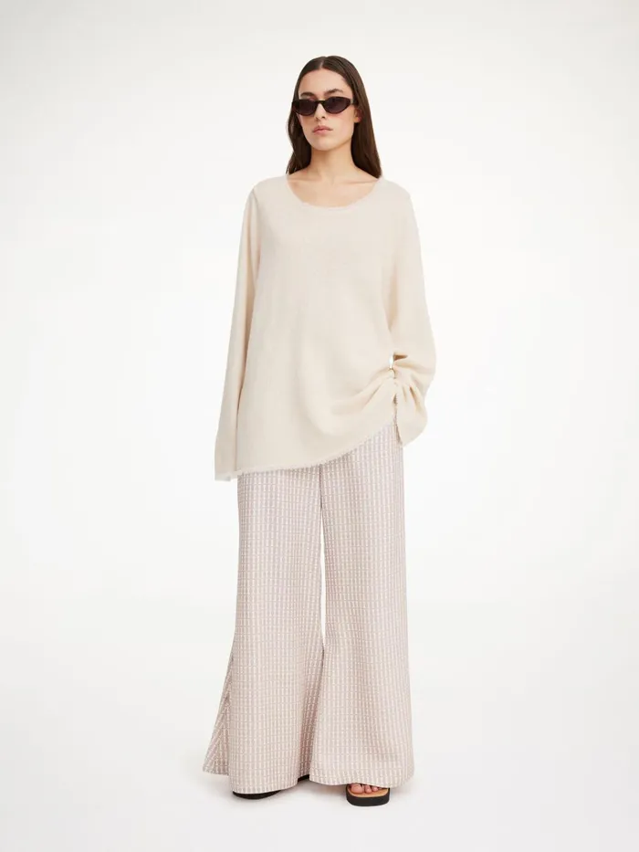 Luise Sweater Oyster Gray Women By Malene Birger Knitwear