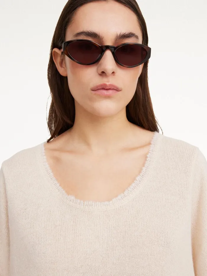Luise Sweater Oyster Gray Women By Malene Birger Knitwear