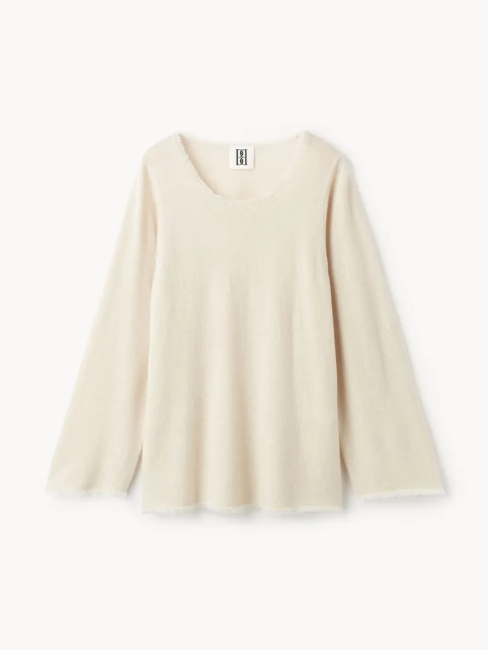 Luise Sweater Oyster Gray Women By Malene Birger Knitwear