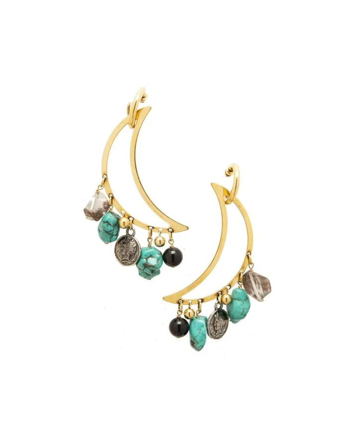 Luna Earrings Solid Acquamarine Women La Double J Jewelry