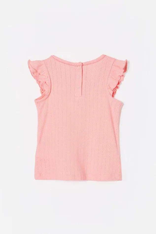 Lynlee Sleeveless Flutter Top Coral Dreamsheart Baby Cotton On Tops Jackets and Sweaters Lynlee Sleeveless Flutter Top Coral Dreamsheart Baby Cotton On Tops Jackets and Sweaters