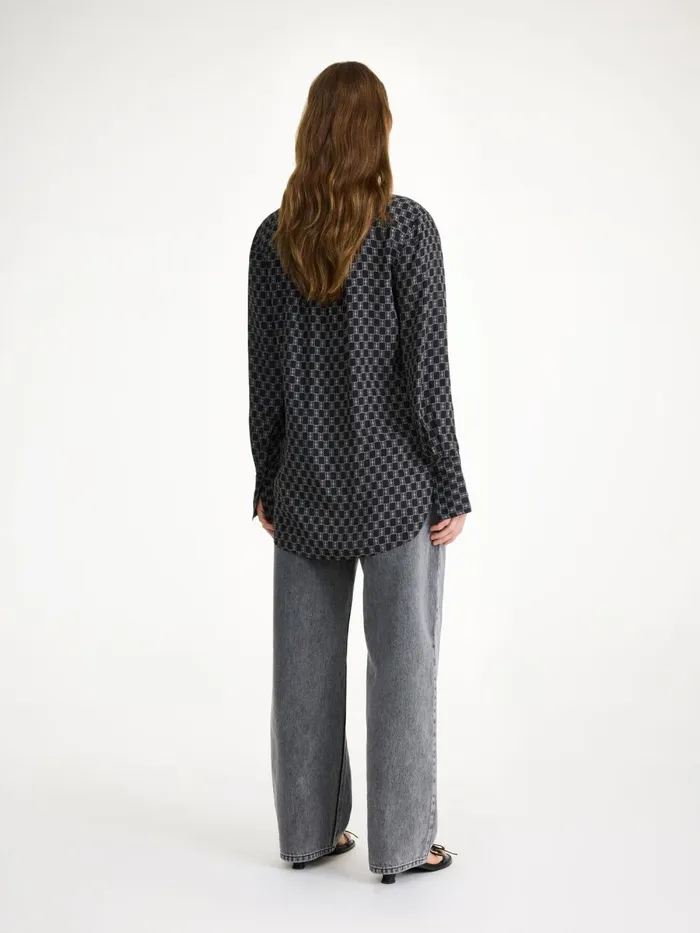 Mabillon Shirt Mono Lined 050 Women By Malene Birger Tops and Blouses
