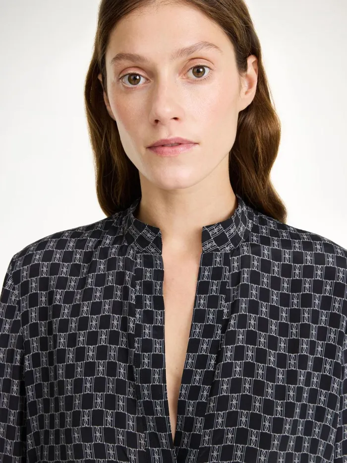 Mabillon Shirt Mono Lined 050 Women By Malene Birger Tops and Blouses