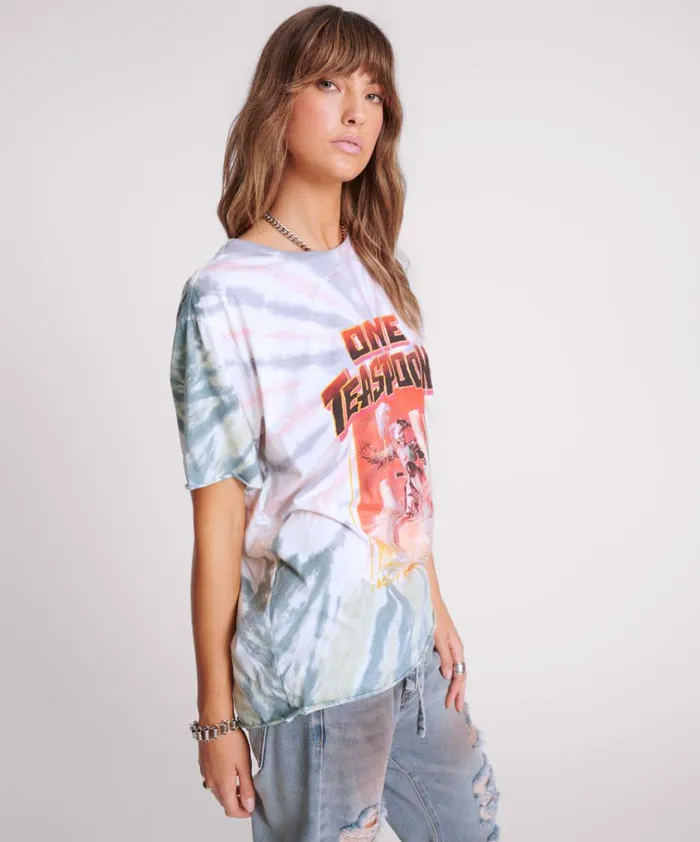 MADE IN HELL TIE DYE OVERSIZED TEE Women One Teaspoon Tees and Tanks