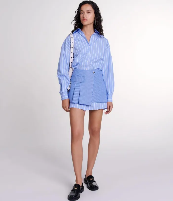 Maje 2in1 Striped Dress Women Dresses