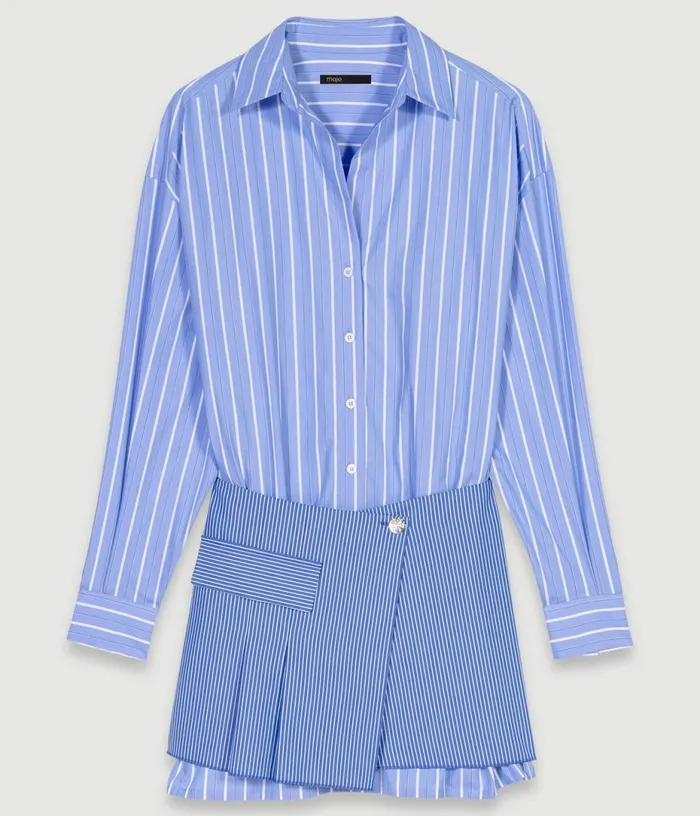 Maje 2in1 Striped Dress Women Dresses