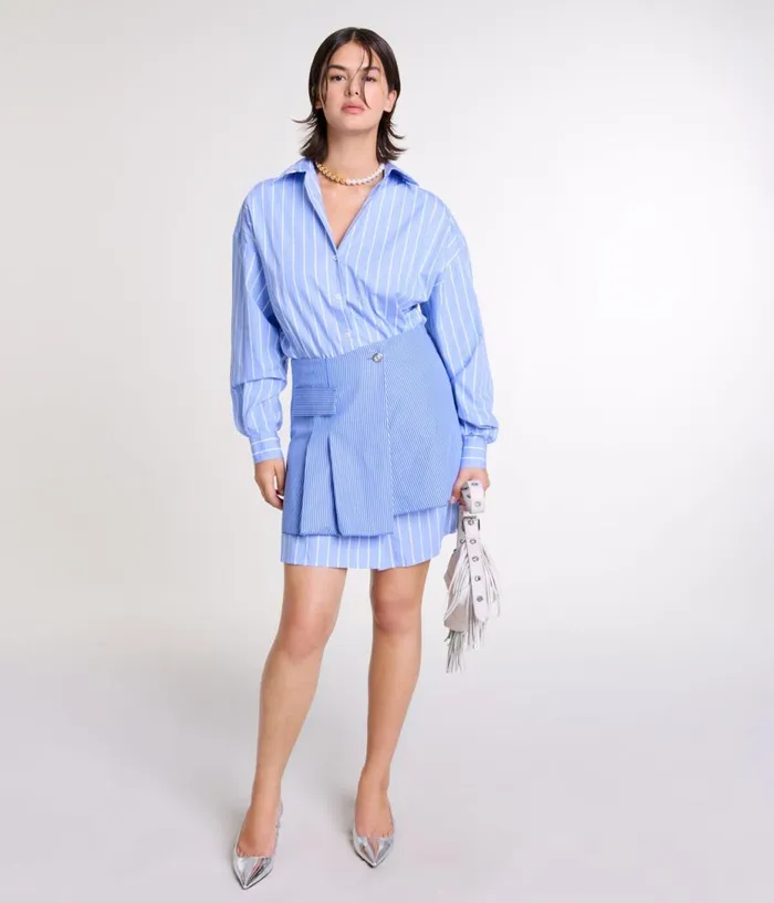 Maje 2in1 Striped Dress Women Dresses