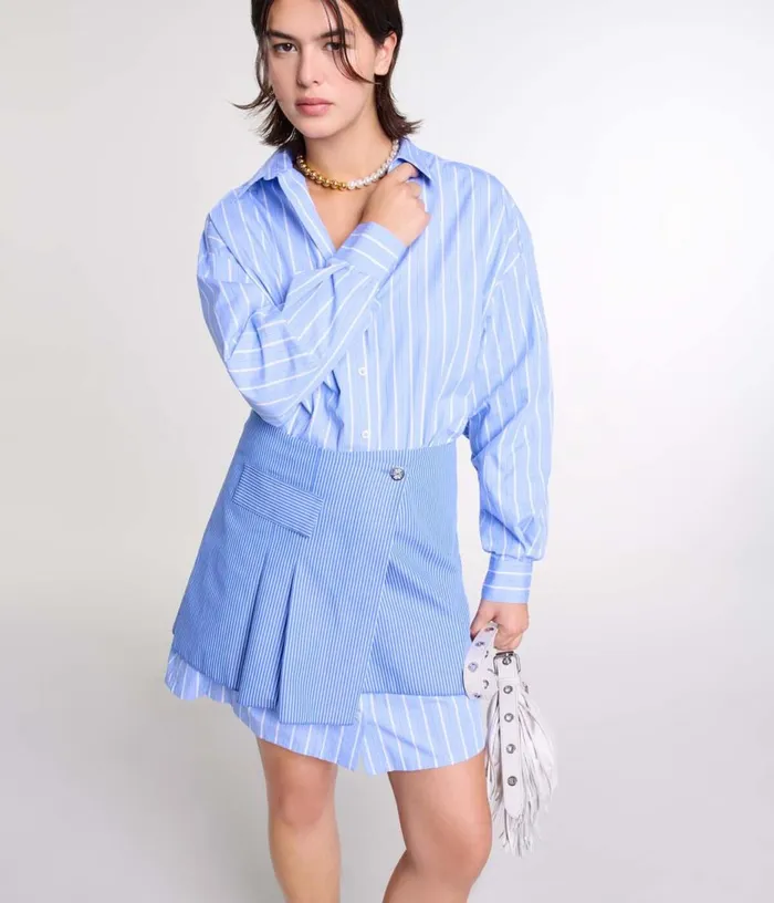 Maje 2in1 Striped Dress Women Dresses