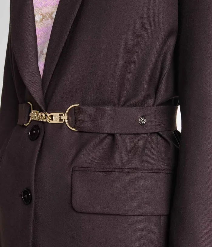Maje Belted Suit Jacket Women Blazers and Jackets