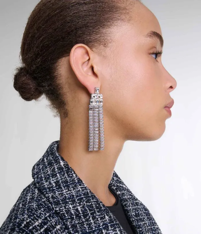 Maje Cascade Diamanteacute Earrings Women Jewelry
