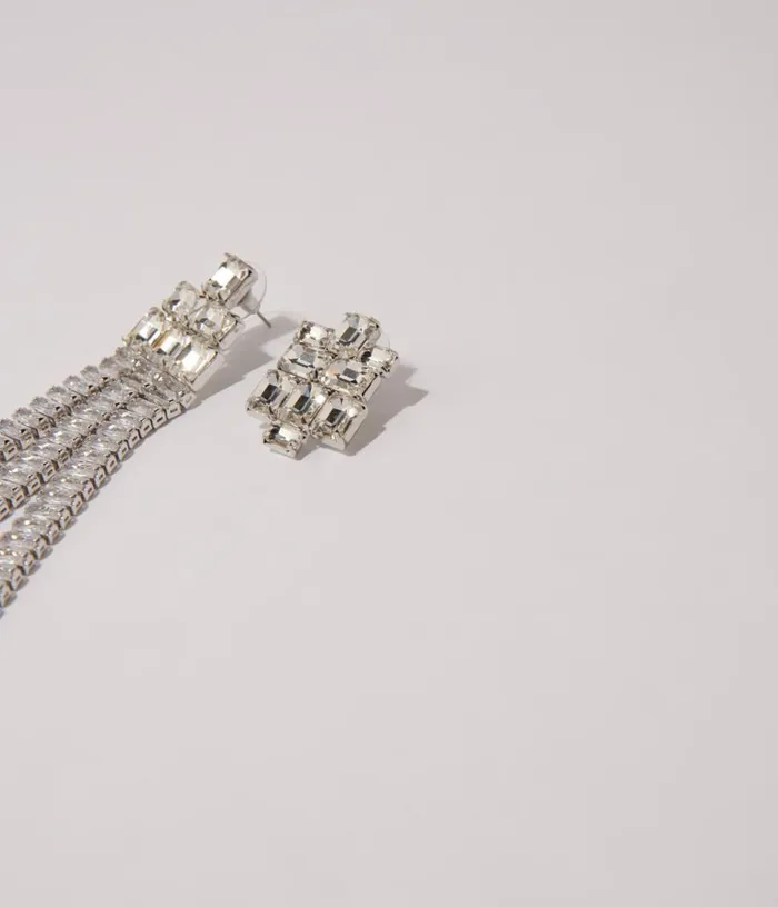 Maje Cascade Diamanteacute Earrings Women Jewelry