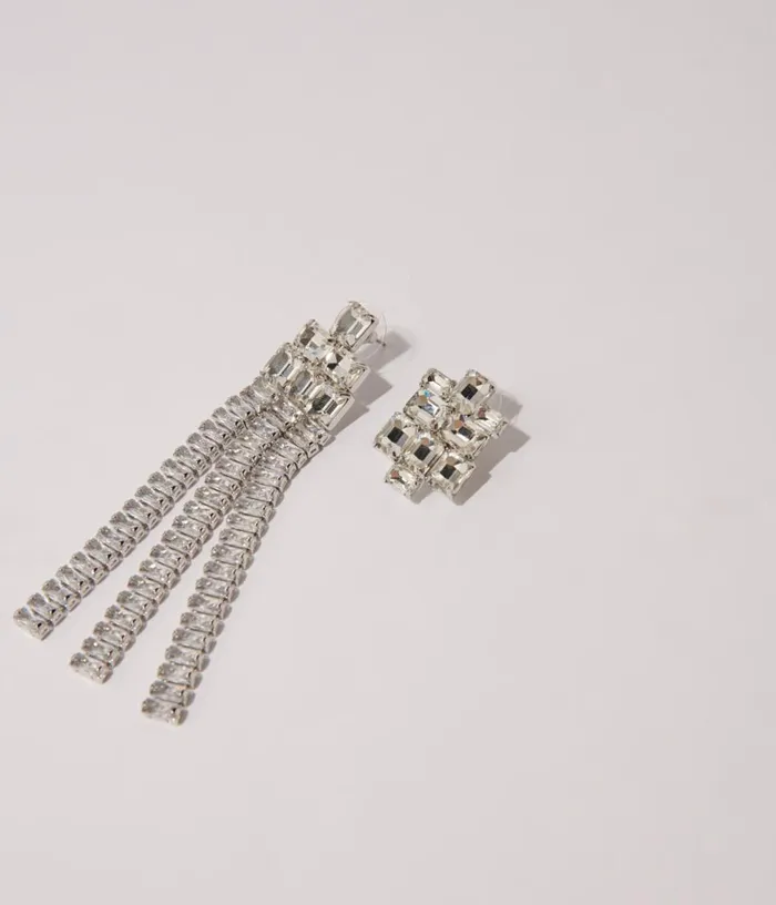 Maje Cascade Diamanteacute Earrings Women Jewelry