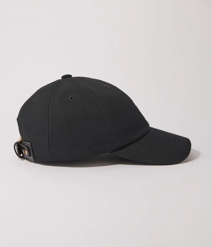 Maje Cotton Cap With Goldtone Buckle Women Hats