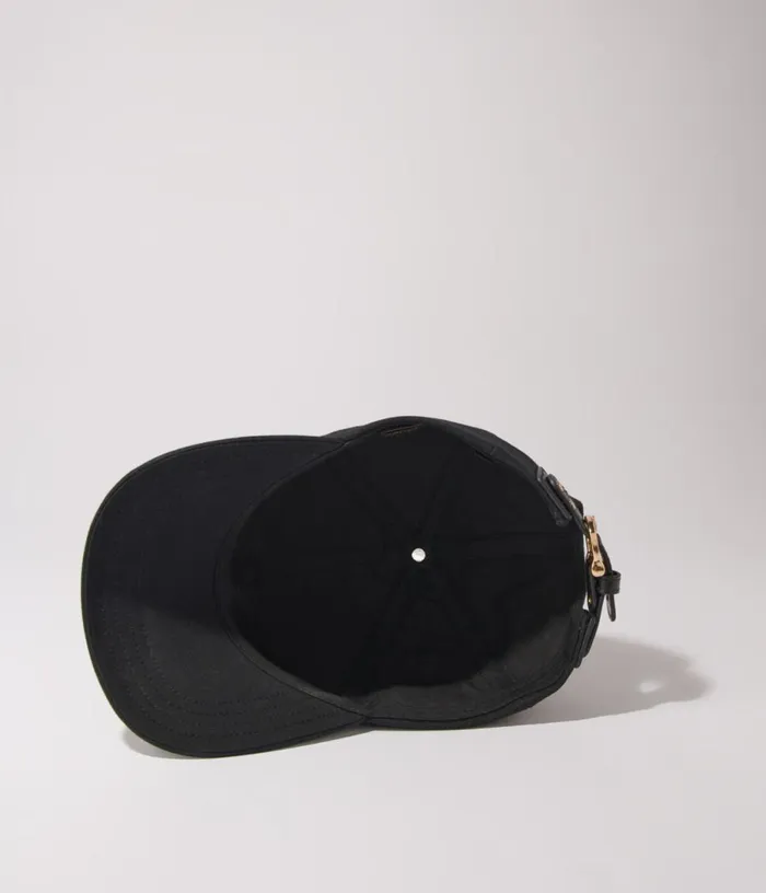 Maje Cotton Cap With Goldtone Buckle Women Hats