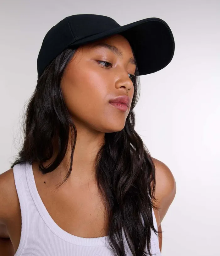 Maje Cotton Cap With Goldtone Buckle Women Hats