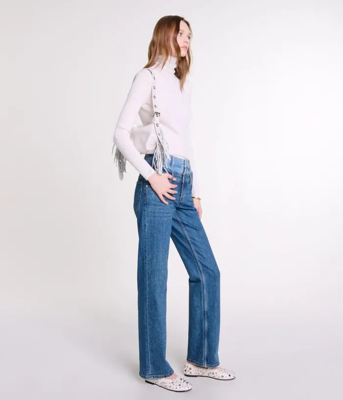 Maje Double Waistband Jeans Women Pants and Jeans