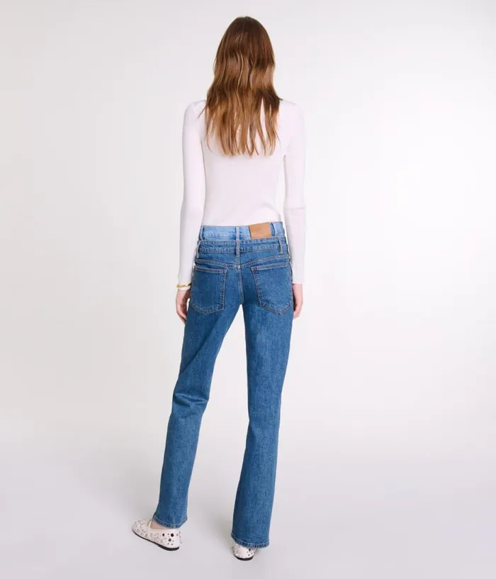 Maje Double Waistband Jeans Women Pants and Jeans