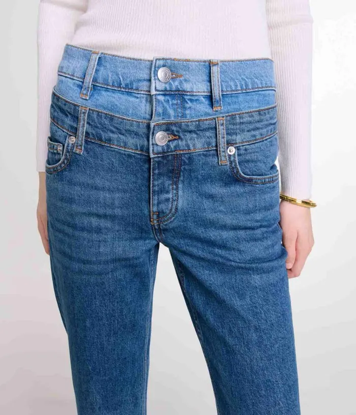 Maje Double Waistband Jeans Women Pants and Jeans