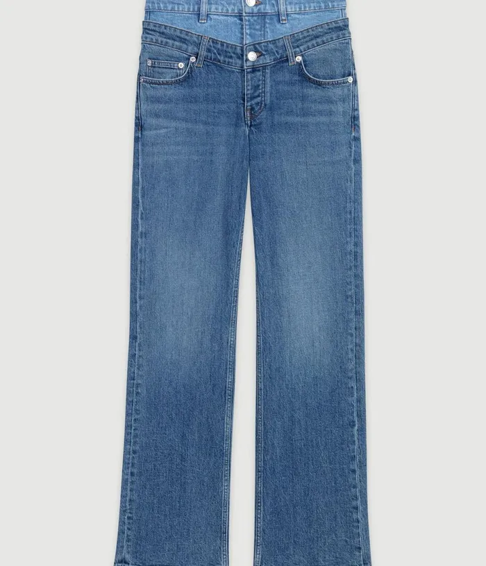 Maje Double Waistband Jeans Women Pants and Jeans