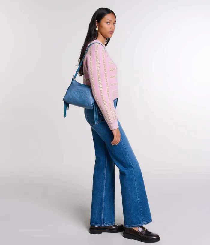 Maje Jacquard Jumper Women Sweaters and Cardigans