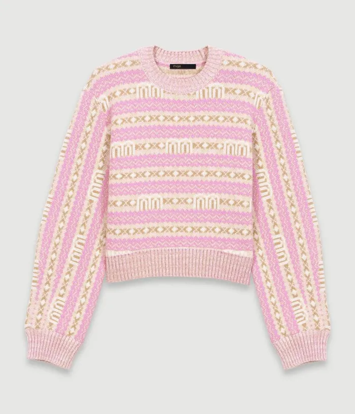 Maje Jacquard Jumper Women Sweaters and Cardigans