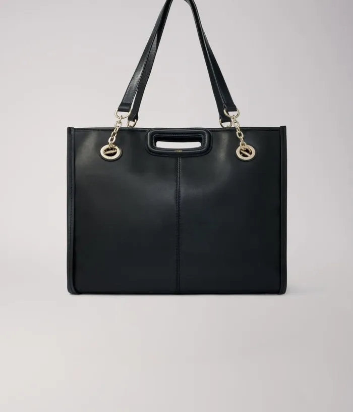Maje Leather Tote Bag Women Shoulder Bags