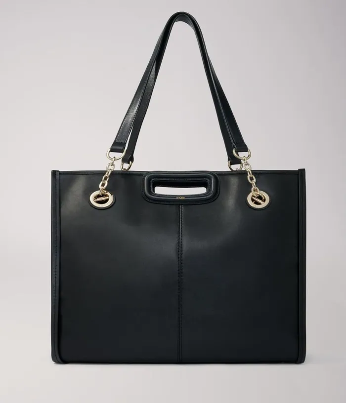 Maje Leather Tote Bag Women Shoulder Bags
