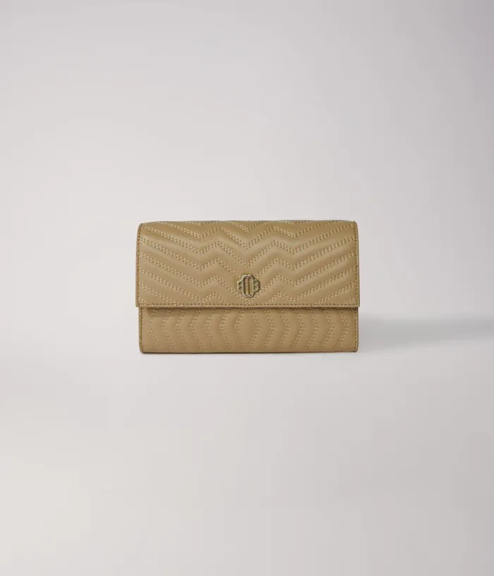 Maje Leather Wallet On Chain Women Small Leather Goods