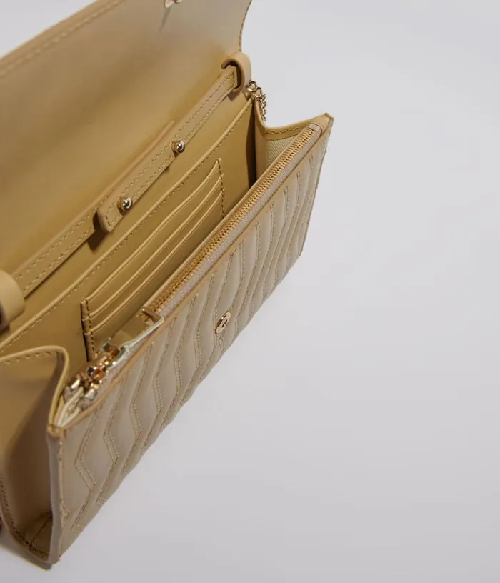 Maje Leather Wallet On Chain Women Small Leather Goods