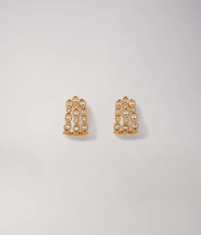 Maje Rhinestone Earrings Women Jewelry