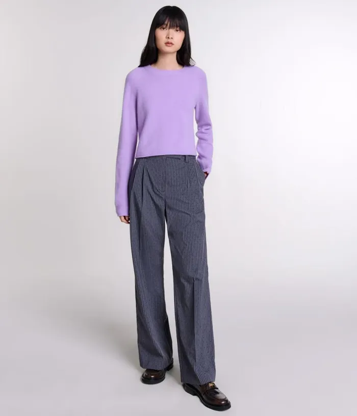Maje Rhinestone Suit Trousers Women Pants and Jeans