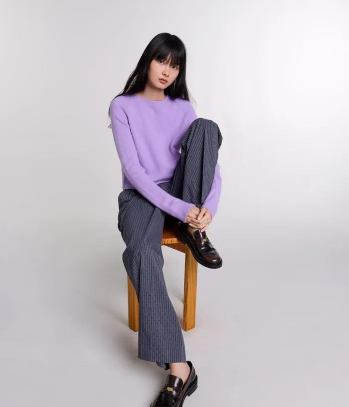 Maje Rhinestone Suit Trousers Women Pants and Jeans