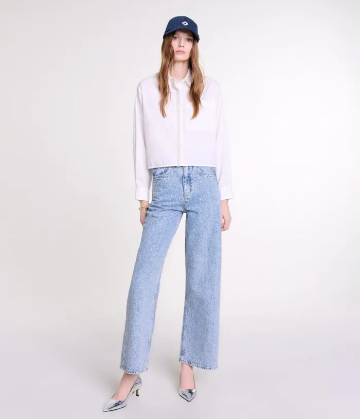 Maje Rhinestone XL Jeans Women Pants and Jeans