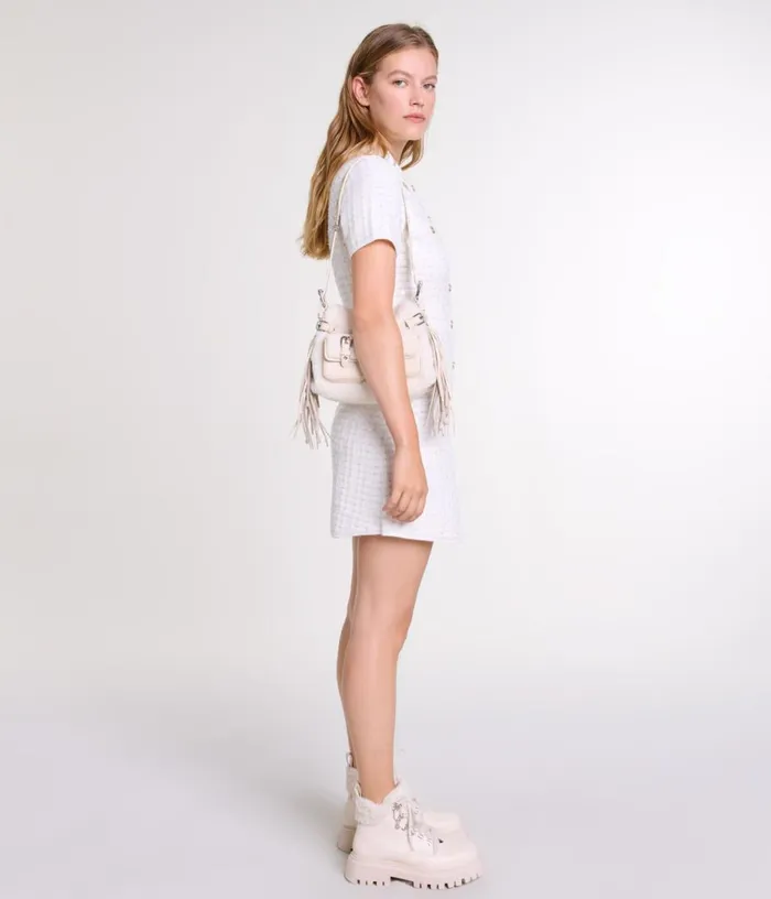 Maje Sequin Knit Short Dress Women Dresses