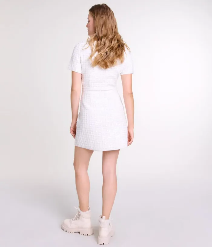 Maje Sequin Knit Short Dress Women Dresses