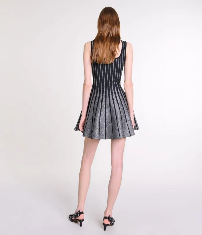 Maje Short Jacquard Knit Dress Women Dresses