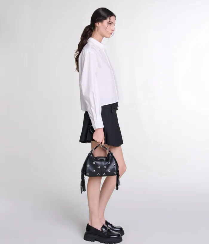 Maje Short Pleated Skirt Women Skirts and Shorts