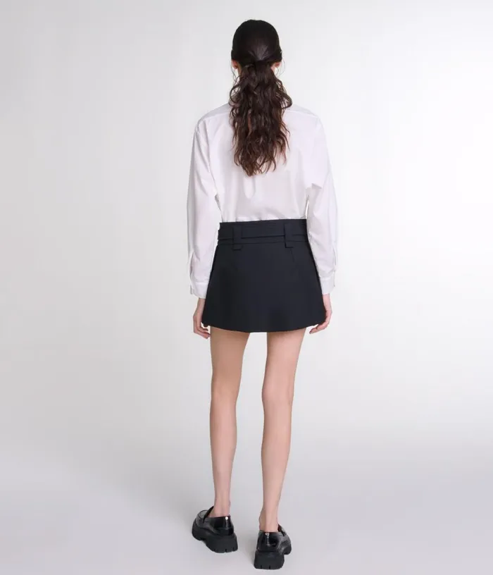 Maje Short Pleated Skirt Women Skirts and Shorts